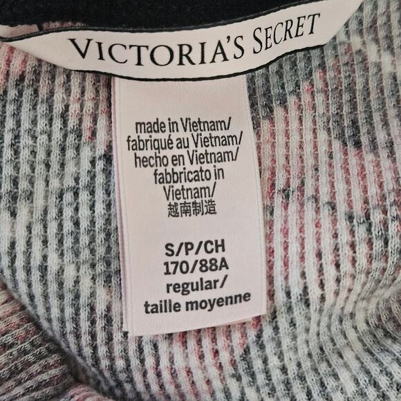 Victorias Secret Plaid Cotton Blend Loung Top Size Small - Picture 3 of 4